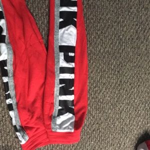XS PINK red joggers